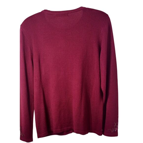 VTG Draper's & Damon's Purple Beaded Sequin Cardigan Sweater Women's Size Small - Picture 3 of 7